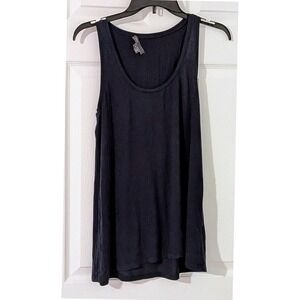 Vince Navy Blue Scoop Neck Tank Top Sleeveless Relaxed Fit Minimalist Medium